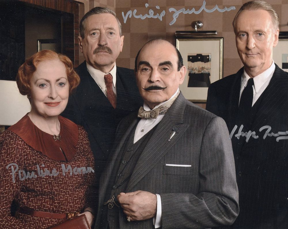 Lot 650: Poirot, popular TV detective series 8x10 colour photo...