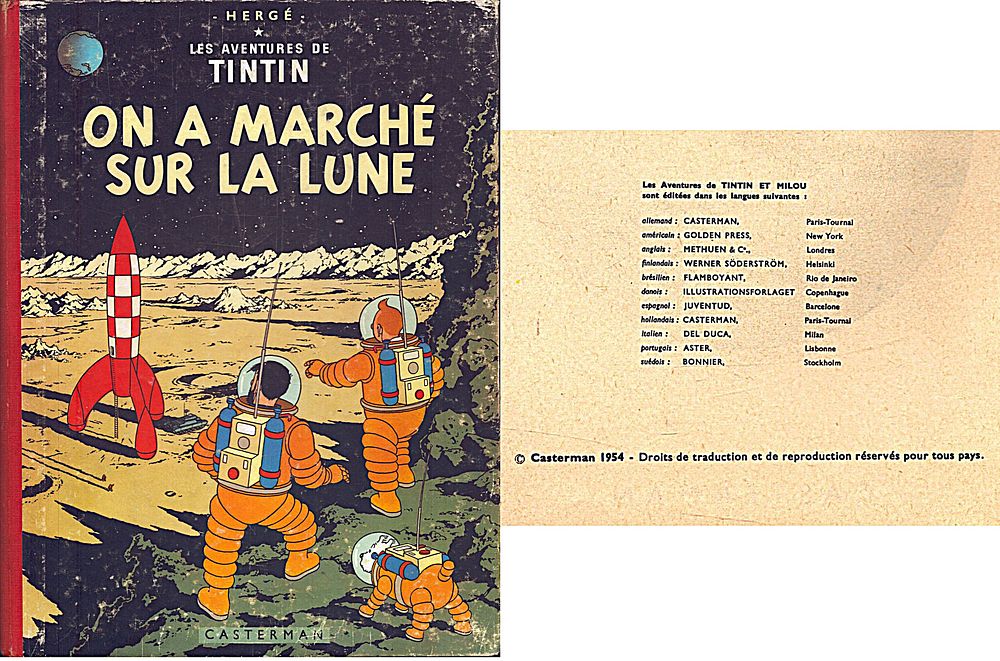 Lot 152: TinTin Herge French 1954 On A Marche Sur...