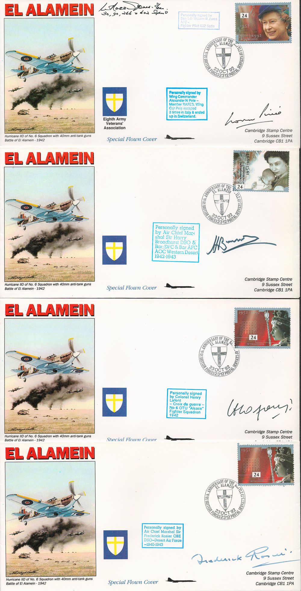 Lot 159: WWII El Alamein flown FDC collection 25 plus...