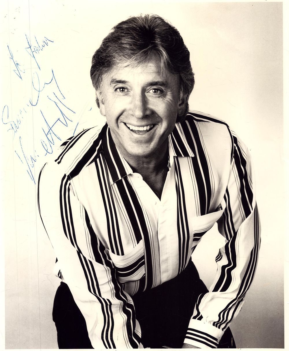 Lot 160: Vince Hill signed 10x8inch from black and white...