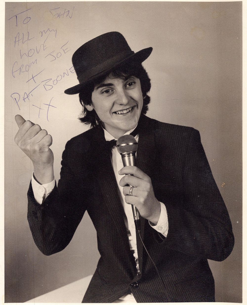 Lot 161: Joe Pasquale signed 10x8inch black and white vintage...