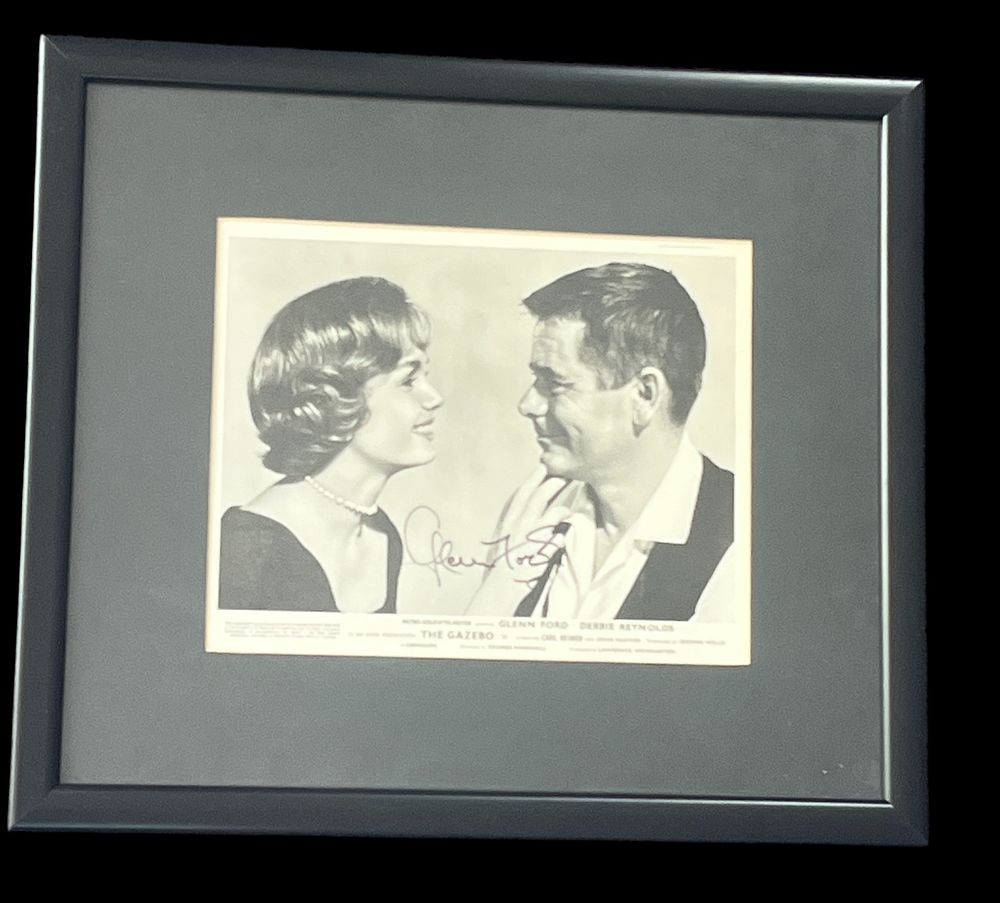 Lot 170: Glenn Ford signed 16x14inch overall framed and mounted...