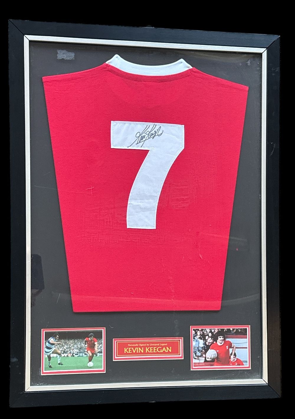 Lot 171: Kevin Keegan signed 32x24inch overall framed and mounted...