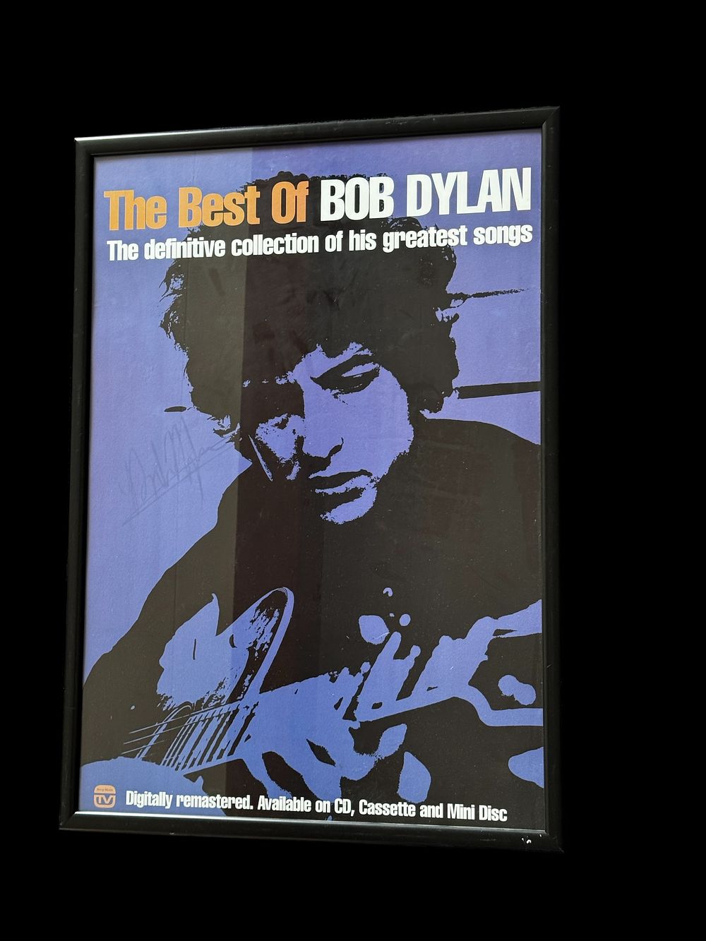 Lot 174: Bob Dylan signed 30x21inch framed and mounted The...