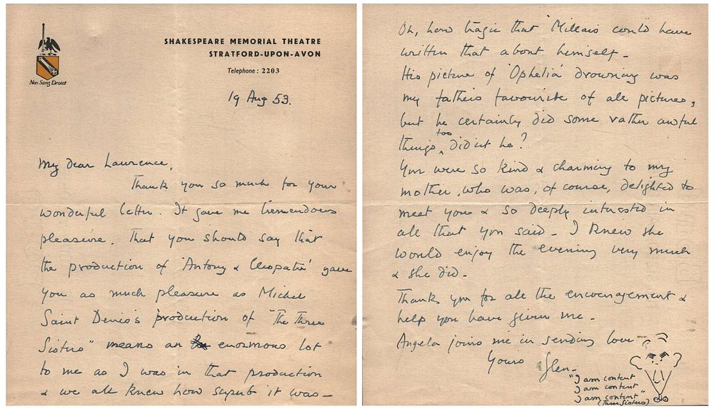 Lot 185: Glen signed (Byam Shaw Director & Actor, Co-director...