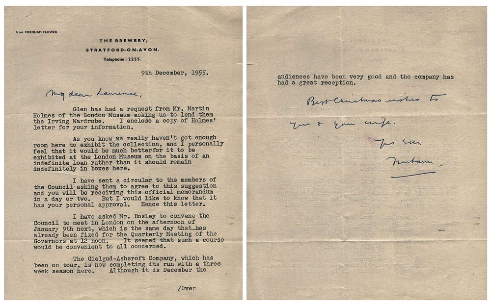 Lot 192: Sir Fordham Flower TLS (Chairman of the board...
