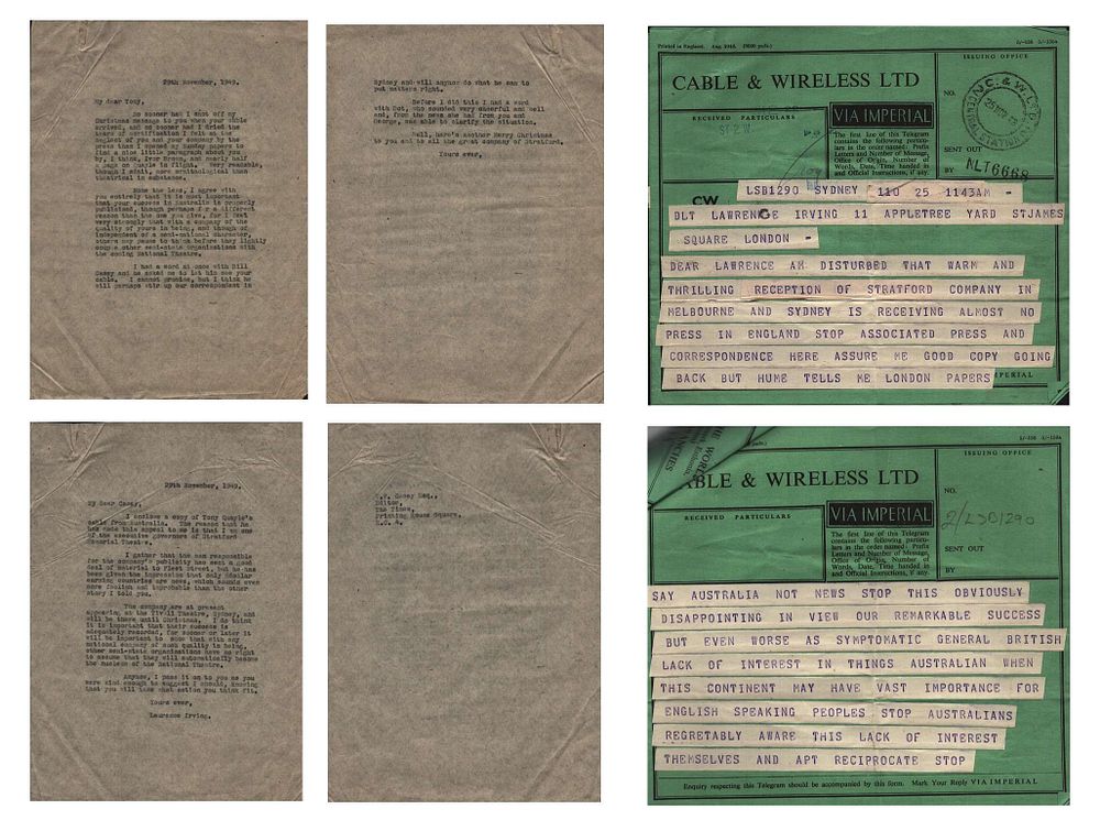 Lot 199: From Laurence Irving Typed Letter. To My dear...