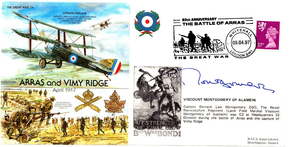 Lot 204: WW1 Viscount Montgomery Of Alamein signed FDC The...