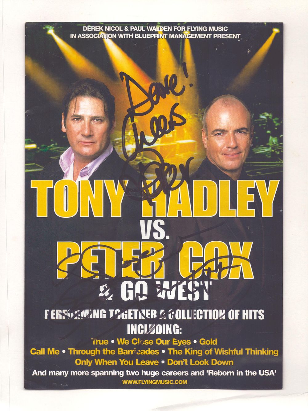 Lot 240: Tony Hadley vs Peter Cox & Go West...