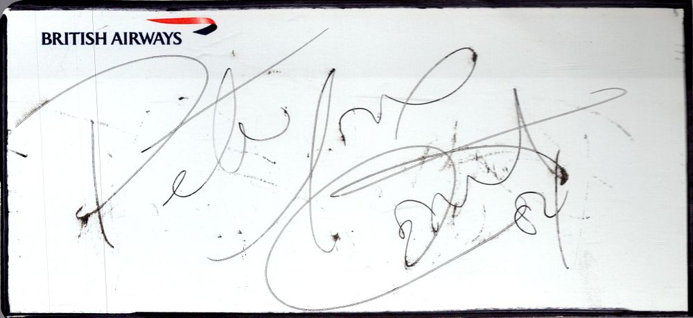 Lot 260: Janet Jackson, signed printed flight ticket, American singer,...