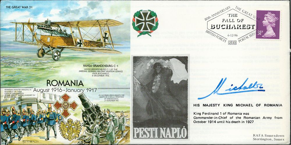 Lot 301: WWI HIS MAJESTY KING MICHAEL OF ROMANIA SIGNED...