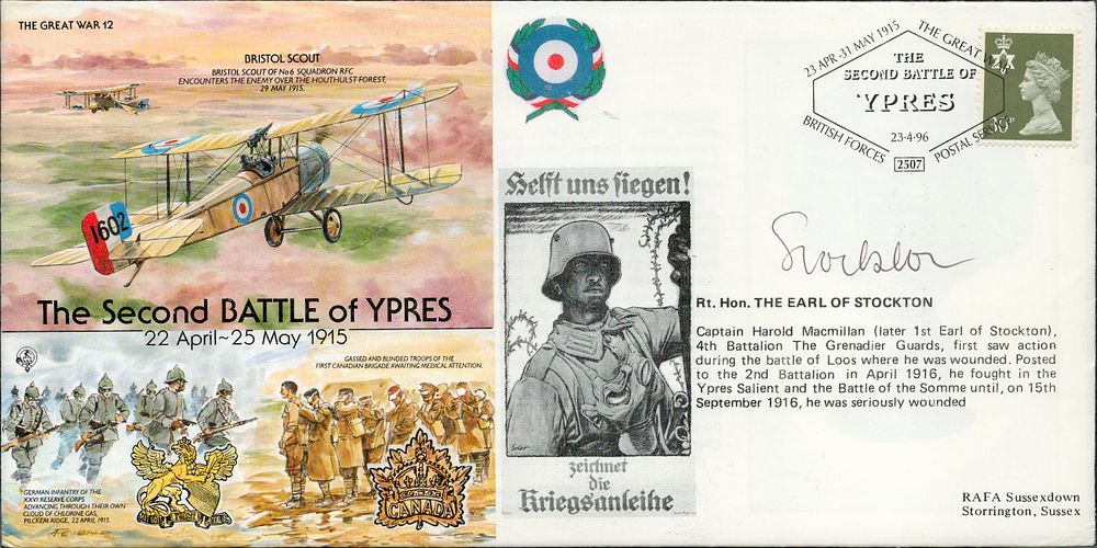 Lot 323: WWI RT. Hon. THE EARL OF STOCKTON SIGNED...