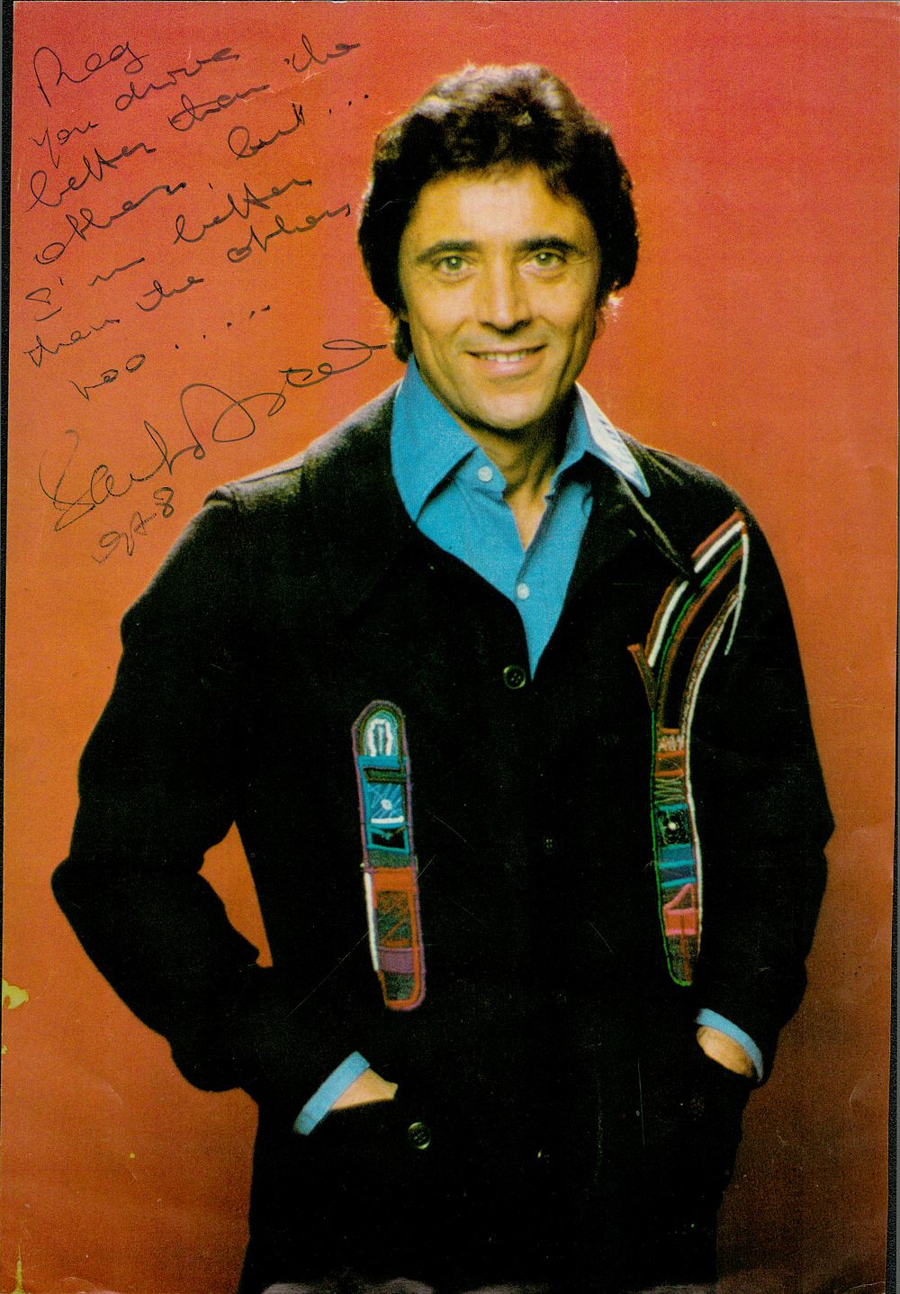 Lot 337: 12x8 Sacha Distel French musician and singer signed...