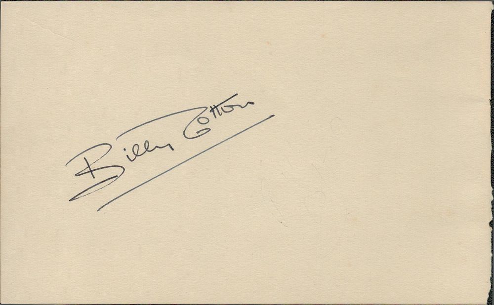 Lot 359: 6x4 Billy Cotton English Musican signature piece