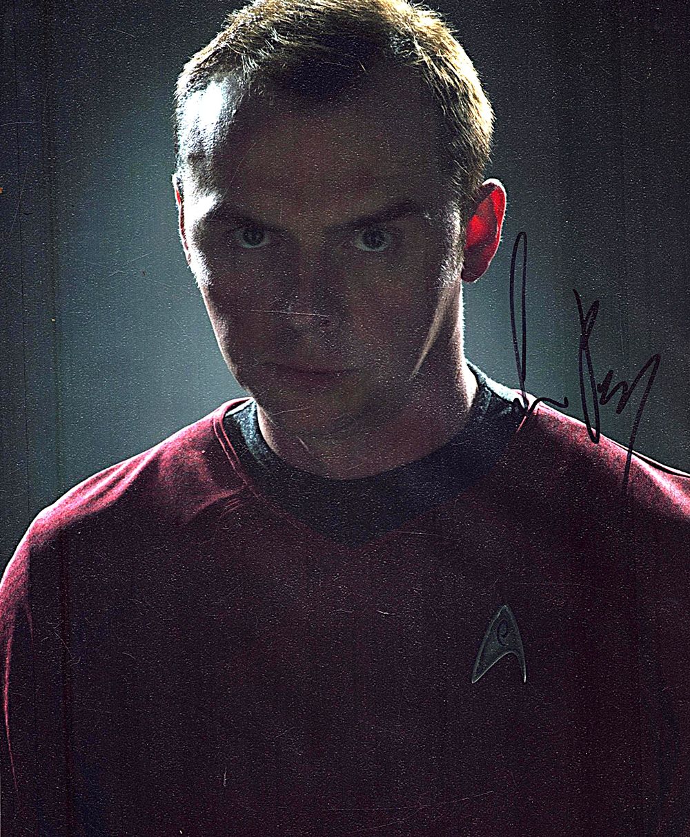 Lot 382: Simon Pegg signed 10x8inch Star Trek colour photo.