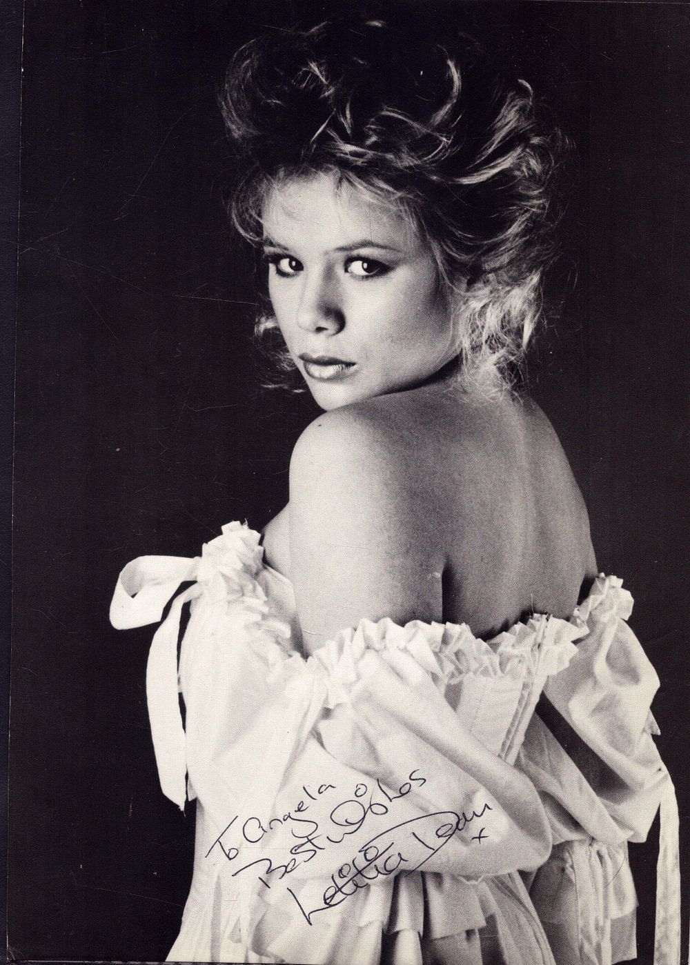 Lot 383: Letitia Dean signed 10x7inch black and white photo....