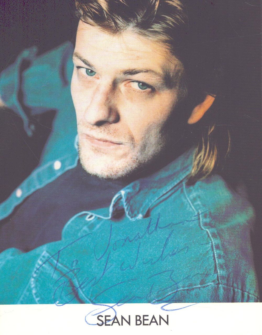 Lot 398: Sean Bean signed 6x4inch colour promo photo. Dedicated.