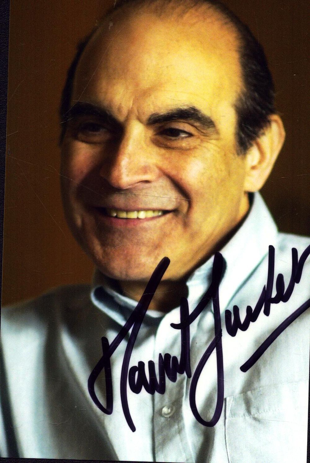 Lot 399: David Suchet signed 6x4inch colour photo.