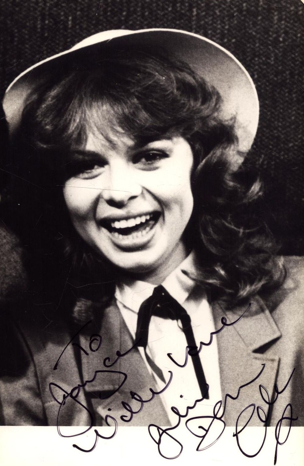 Lot 406: Julie Dawn Cole signed 6x4inch black and white...