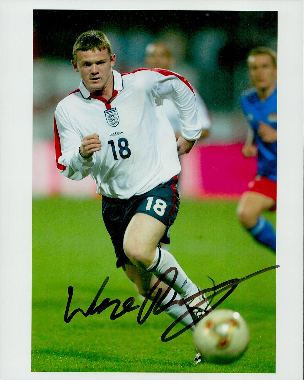 Lot 414: Wayne Rooney signed 10x8inch colour photo pictured in...