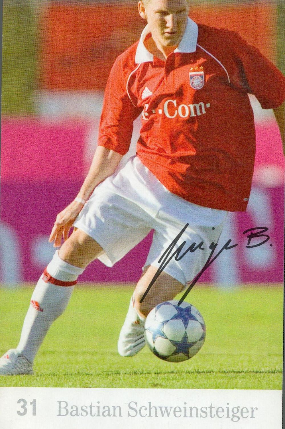 Lot 425: Bastian Schweinsteiger, signed promo photo, approx 6x3, German...