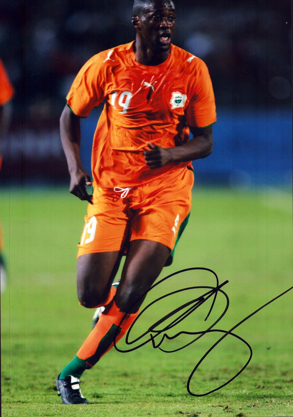 Lot 153: YAYA TOURE signed 8x12 Ivory Coast Photo Good...