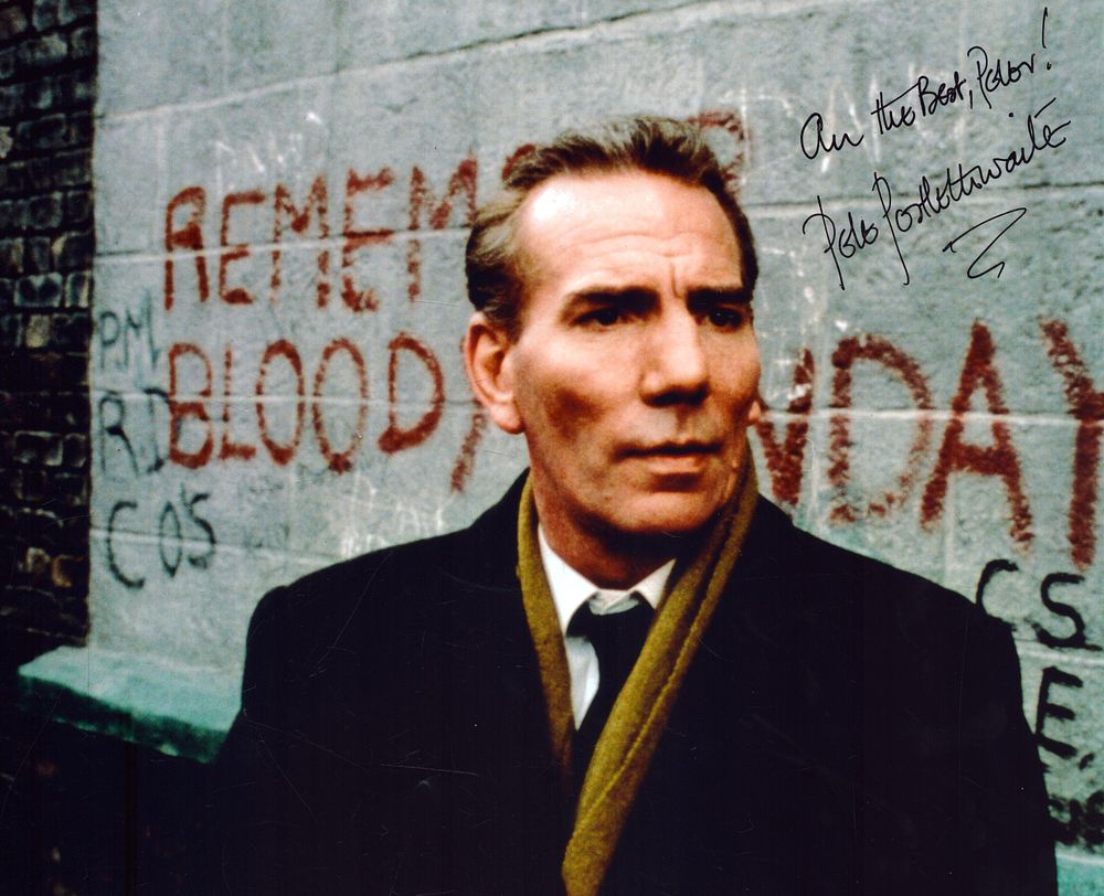 Lot 178: PETE POSTLETHWAITE (1946-2011) Actor signed 8x10 Photo. Good...
