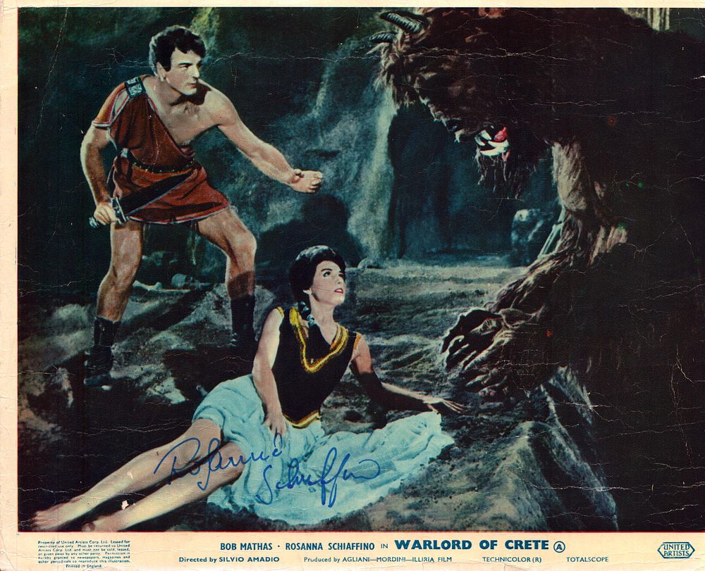 Lot 179: ROSANNA SCHIAFFINO (1939-2009) Actress signed ‘Warlord Of Crete’...