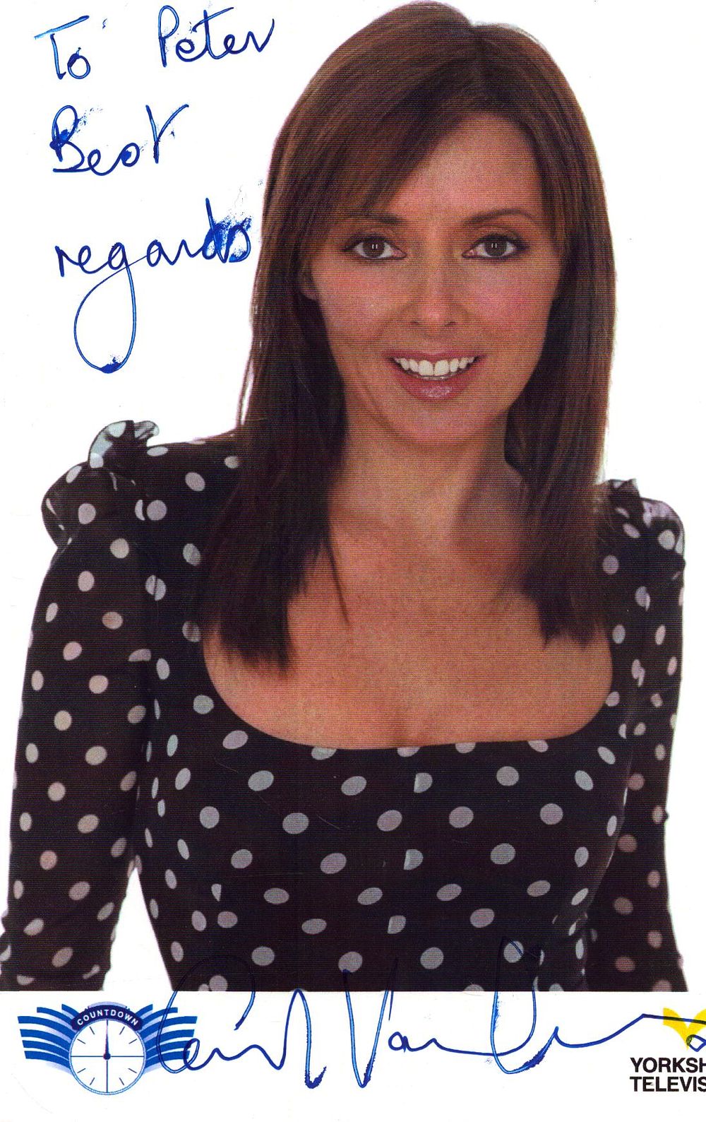 Lot 180: CAROL VORDERMAN Presenter signed Countdown Promo Photo Good...