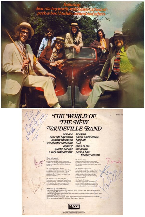 Lot 183: THE NEW VAUDEVILLE BAND signed 1974 LP Record...