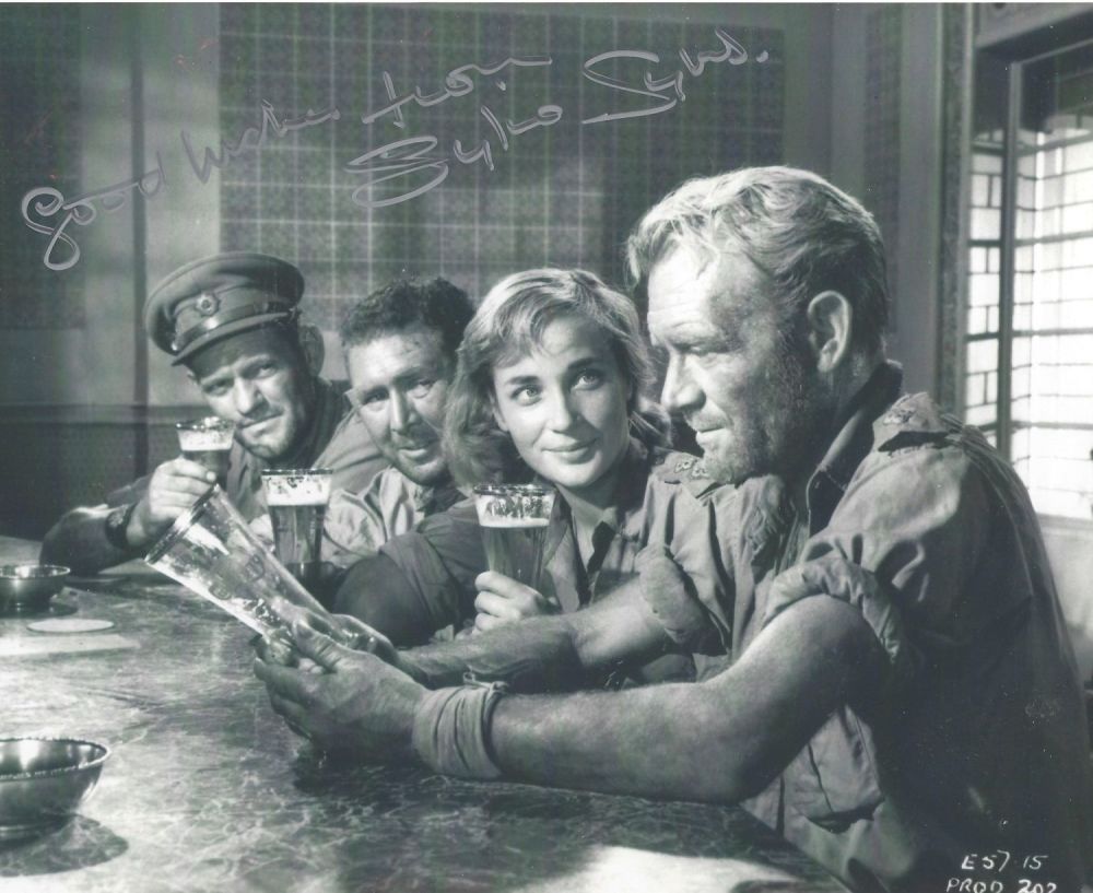 Lot 323: Actor, Sylvia Syms signed 10x8 black and white...