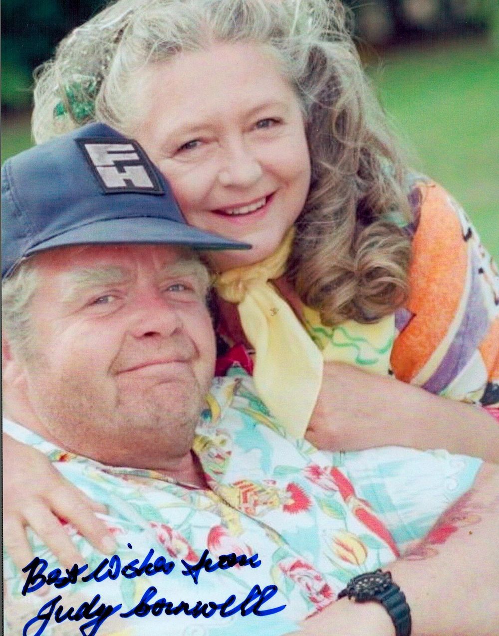 Lot 385: Judy Cornwell signed 7x5inch colour photo. Good condition....