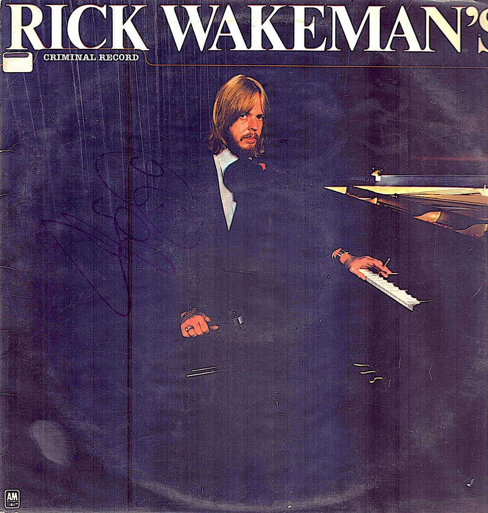 Lot 411: Rick Wakeman, signed, record, Criminal Records, English keyboardist...