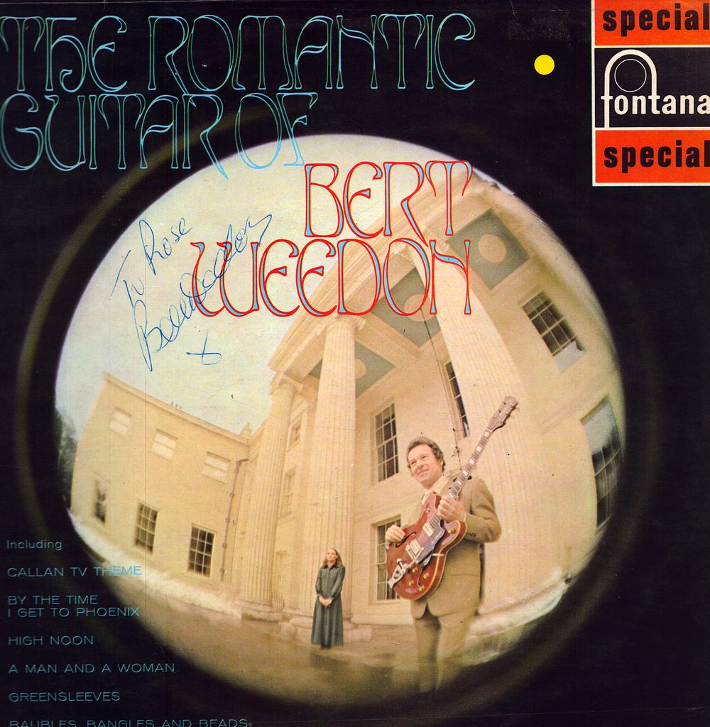 Lot 412: Bert Weedon signed record album, the ROMANTIC GUITAROF...