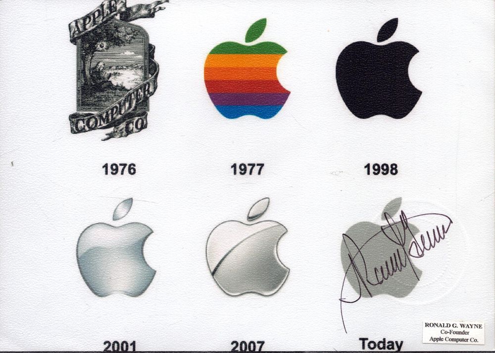 Lot 420: Ronald G.Wayne, signed card 7x5, Co-Founder Apple Computer....