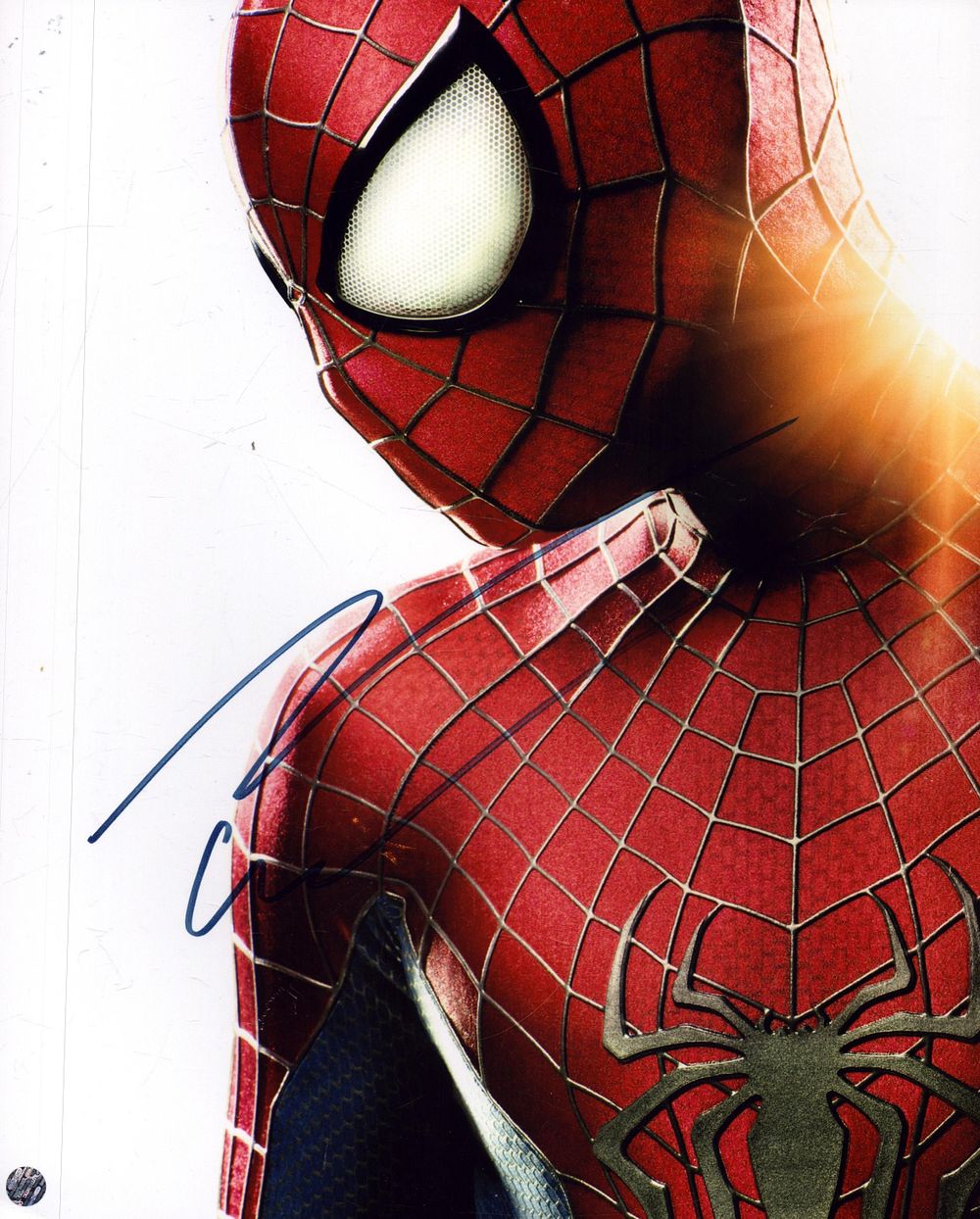Lot 422: Andrew Garfield signed Spiderman photo 10x8. Good condition....