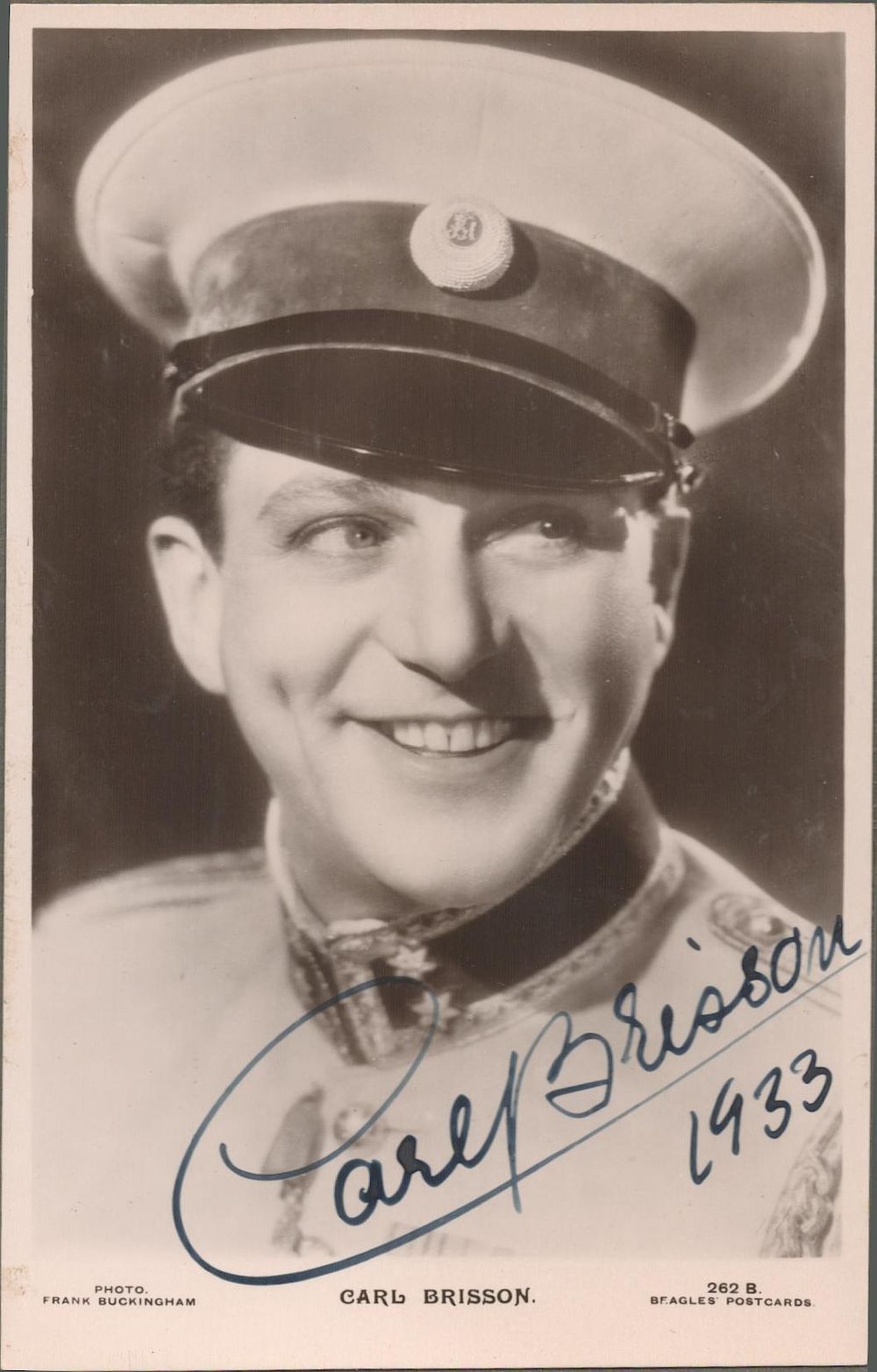 Lot 436: Carl Brisson 6x4 approx black and white signed...