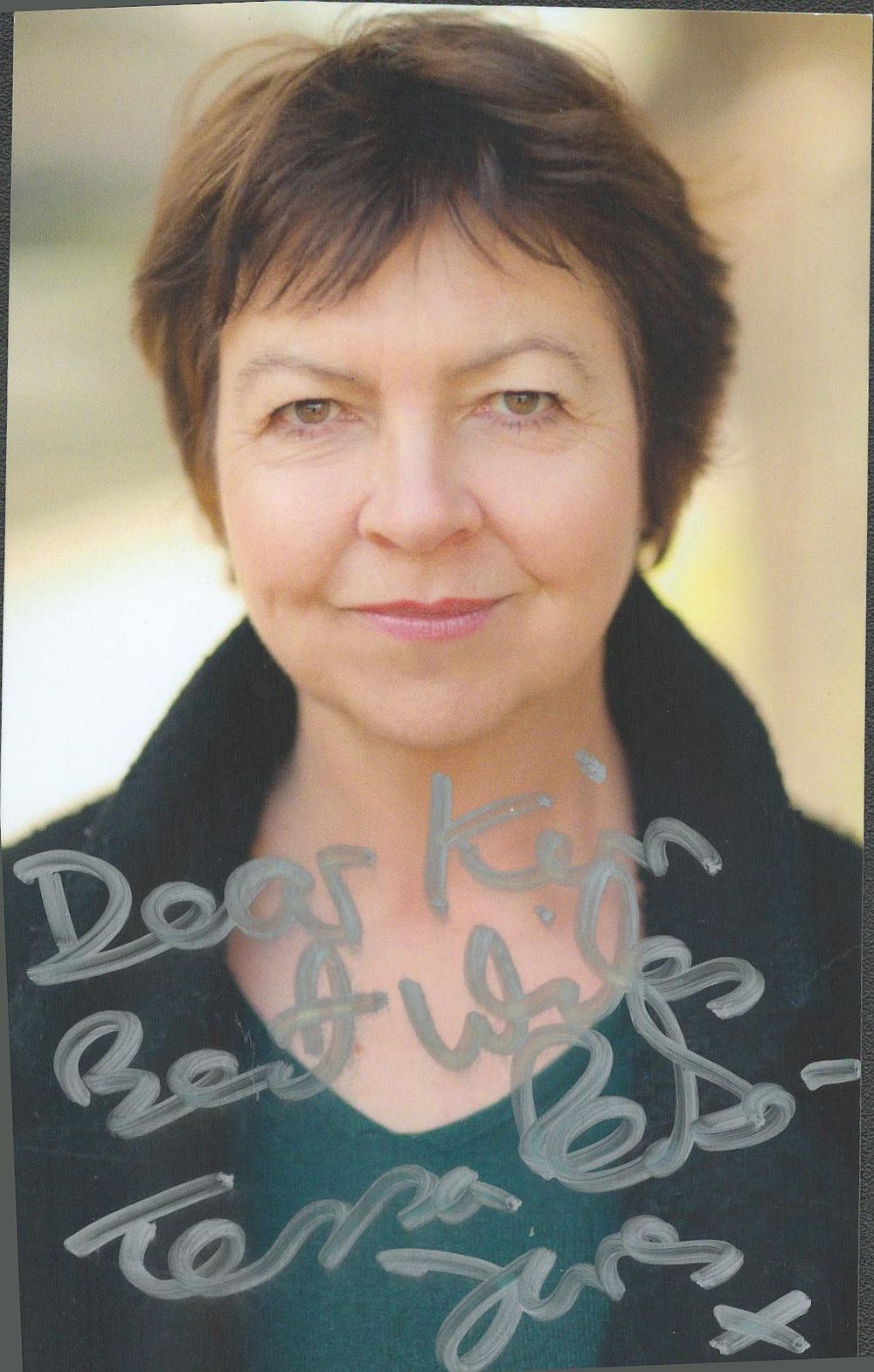 Lot 440: Tessa Peake-Jones 6x4 approx signed dedicated colour photo...