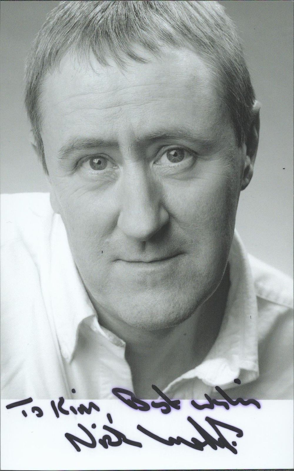 Lot 442: Nicholas Lyndhurst 6x4 approx black and white signed...