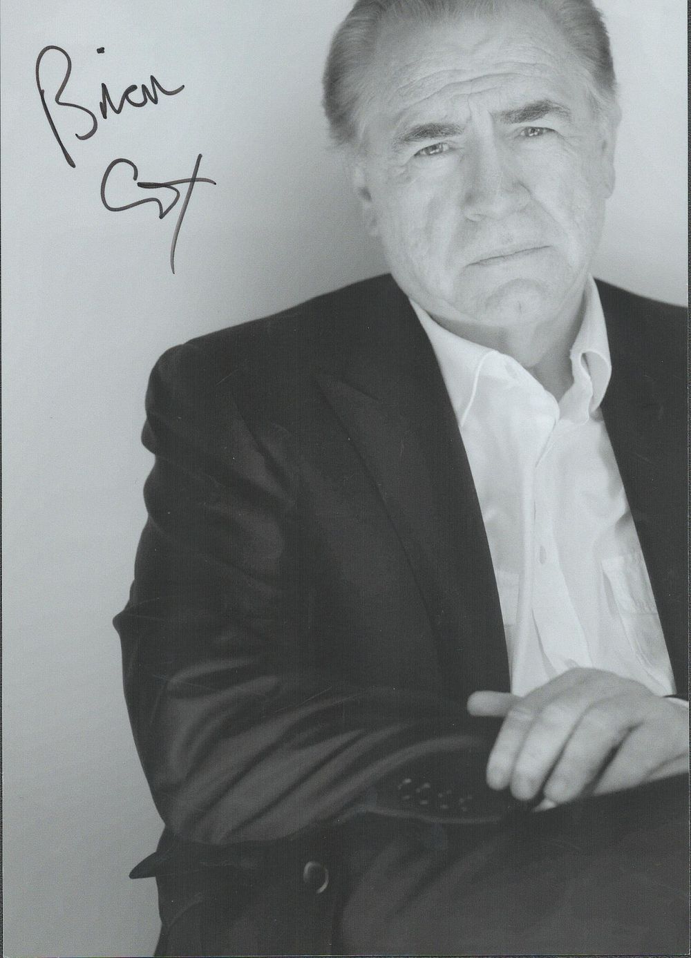 Lot 444: Brian Cox 7x5 black and white photo Signed...