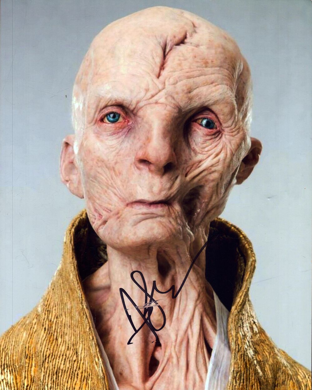 Lot 461: Andy Serkis Star Wars Supreme Leader Snoke Signed...