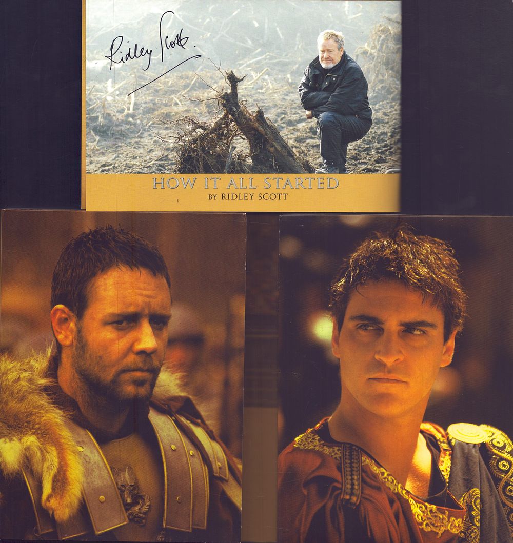 Lot 465: Ridley Scott, signed Gladiator DVD pamphlet, 3 Disc...