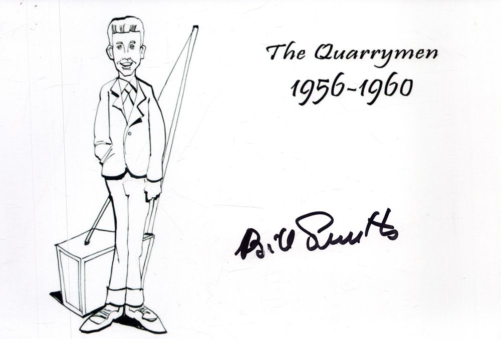 Lot 469: Bill Smith, signed card 6x9, The Quarrymen 1956-1960....