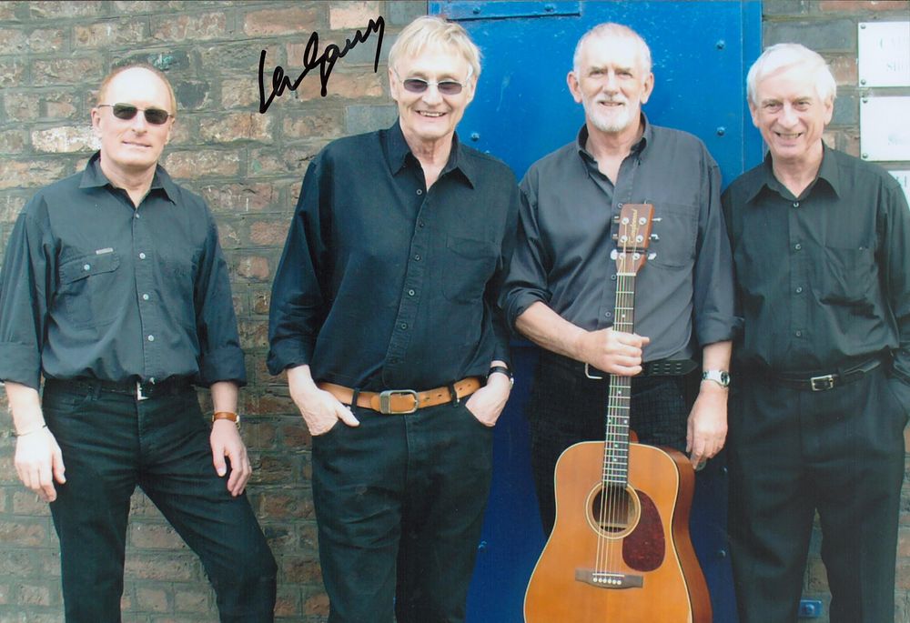 Lot 500: Len Garry signed 12x8 colour Quarry Men photograph....