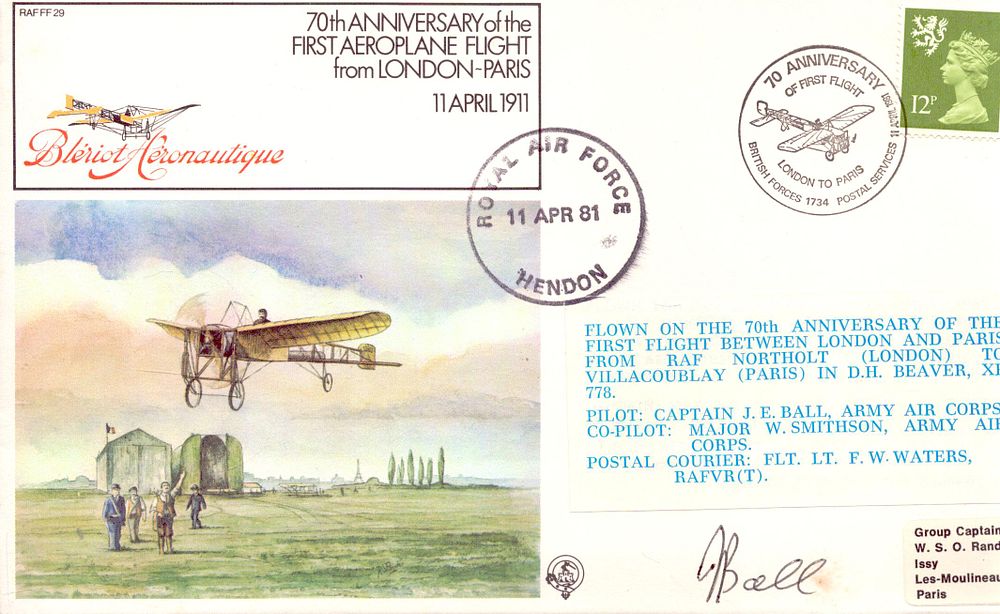 Lot 577: Cptn J E Ball signed cover. Good condition....