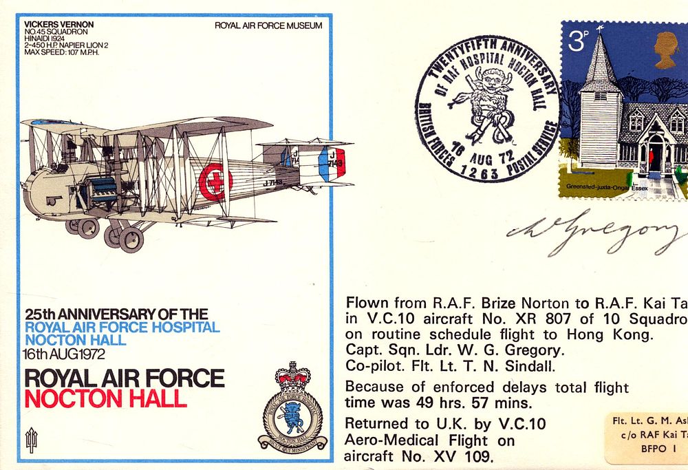 Lot 587: Sqd Ldr W Gregory signed RAF Nocton Hall...