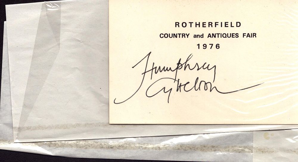 Lot 591: Humphrey Lyttelton signed small card. Good condition. All...