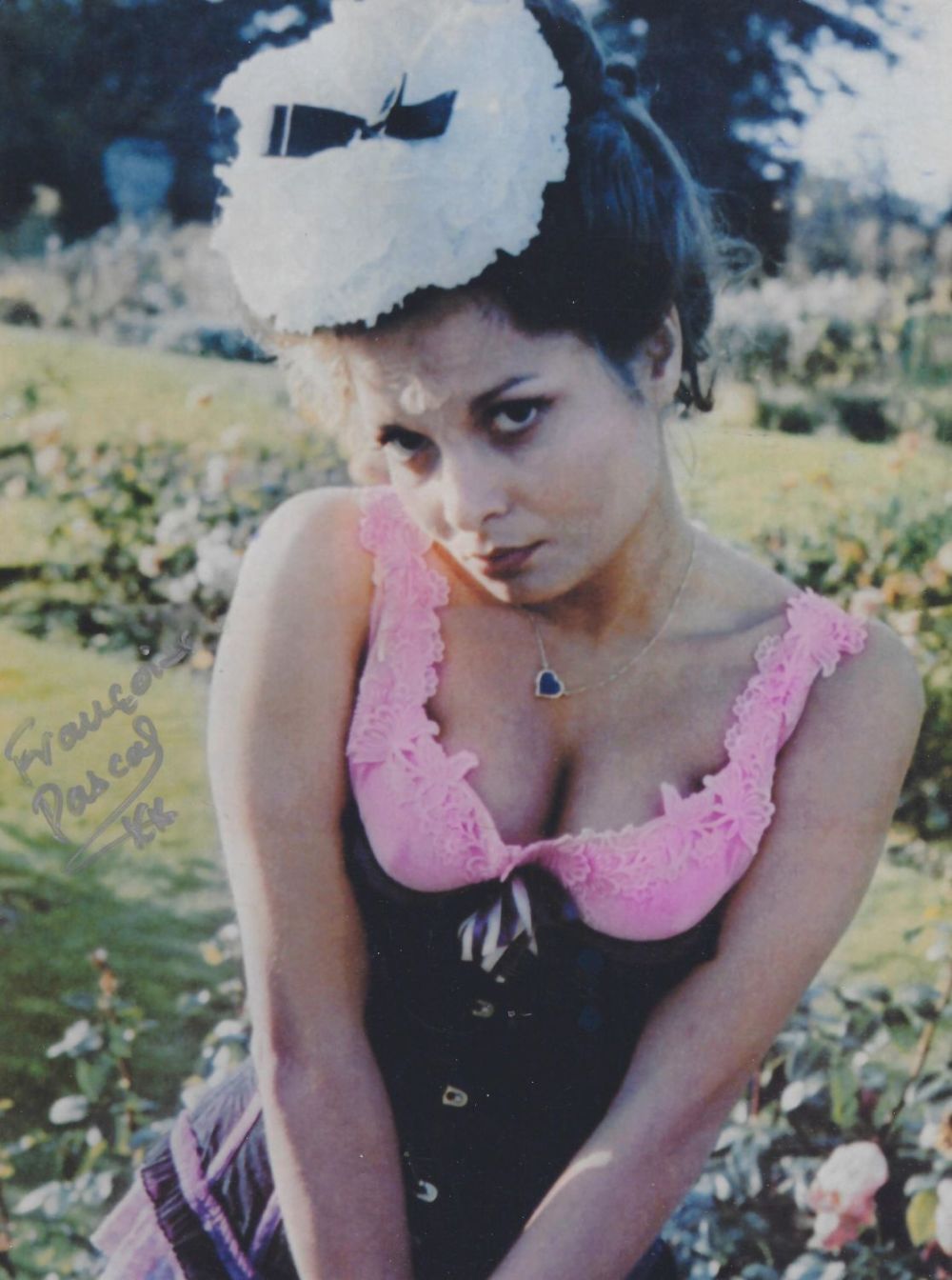 Lot 352: Actor, Françoise Pascal signed 10x8 colour glamour photograph....