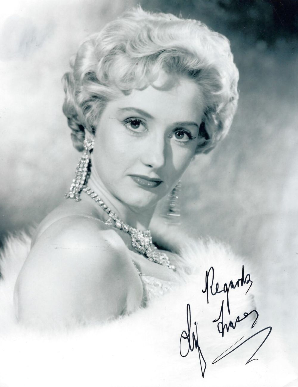 Lot 353: Actor, Liz Fraser signed 10x8 black and white...