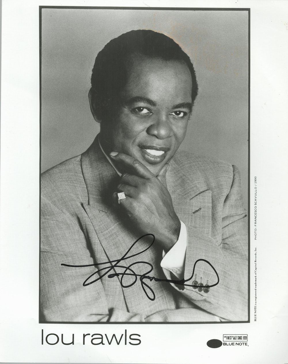 Lot 178: Lou Rawls signed 10x8inch black and white promo...